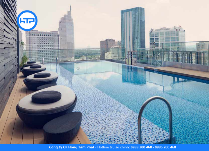 Chà ron hồ bơi biệt thự tại quận 2