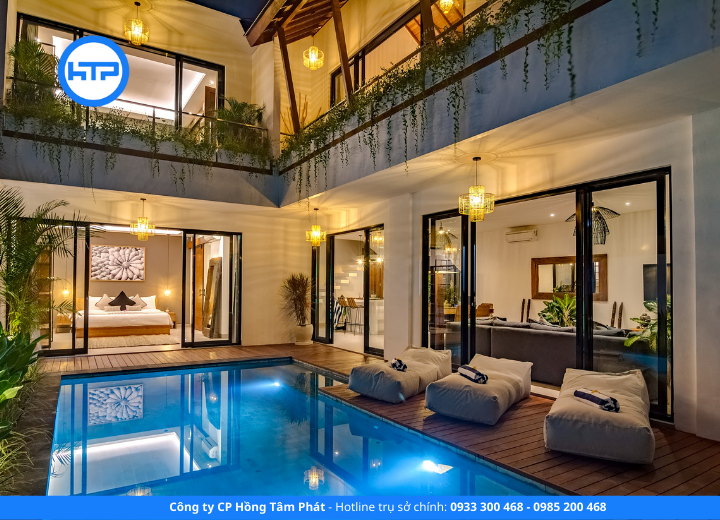 Chà ron hồ bơi biệt thự tại quận 2