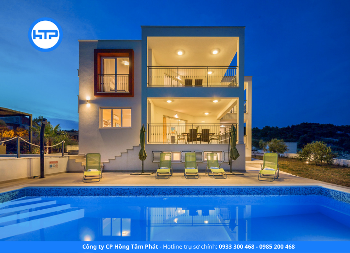 Chà ron hồ bơi biệt thự tại quận 2