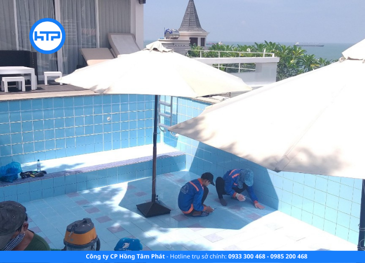 Quy trình chống thấm hồ bơi